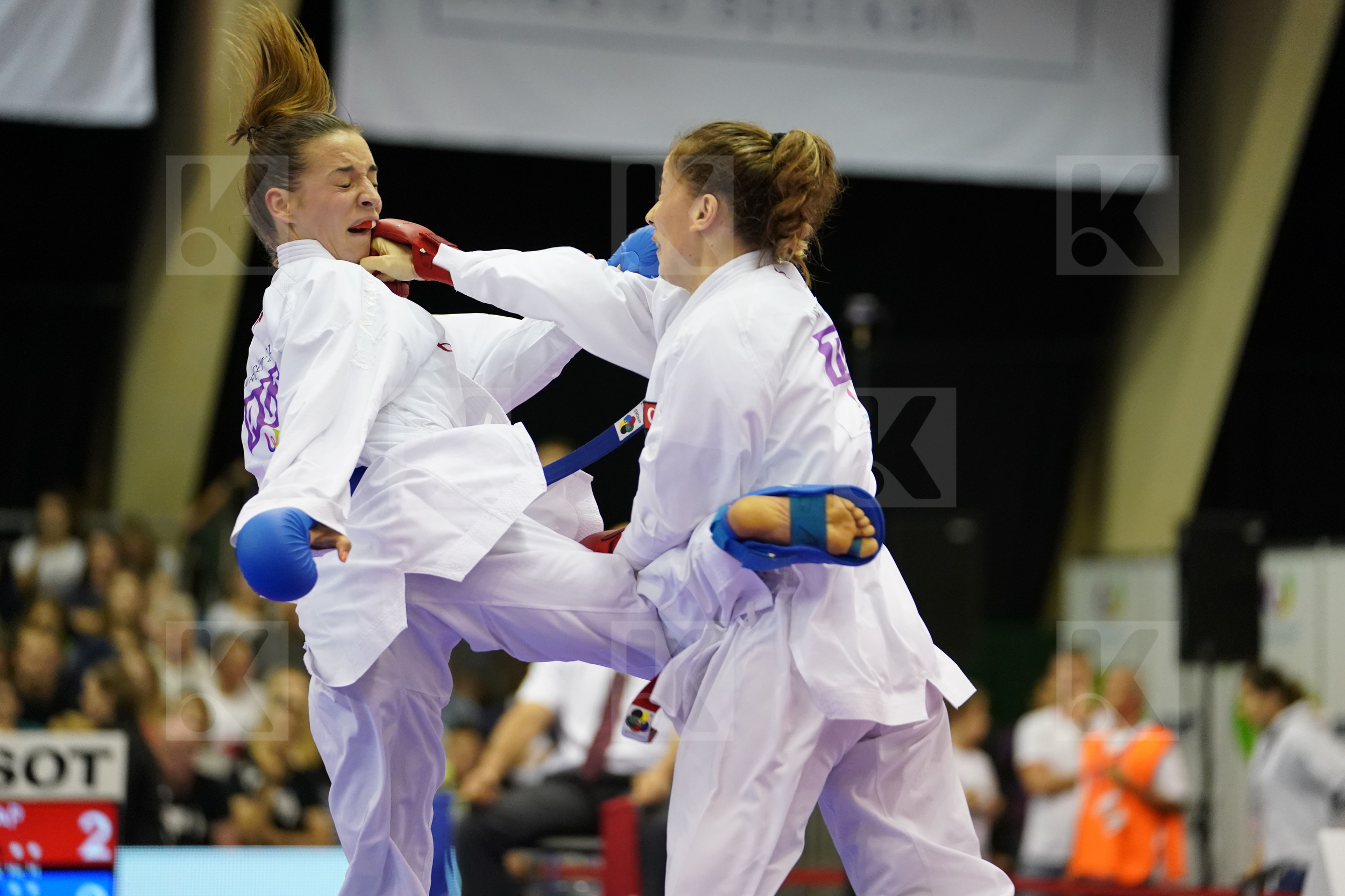 Austria Female Kumite -50kg Ozcelik Serap Plank Bettina Turkey
